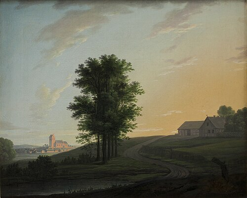 Evening Landscape near Gentofte, North of Copenhagen, 1777, Eric Paulsen