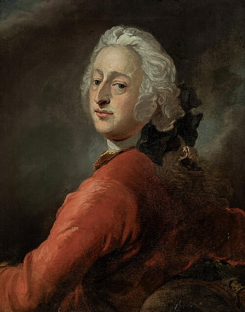 Portrait of admiral Simon Hooglant., 1750, Peder Als
