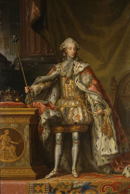 King Christian VII at his anointment., 1766, Peder Als