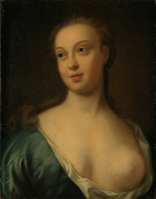 Woman with naked Breast, 1756, Peder Als