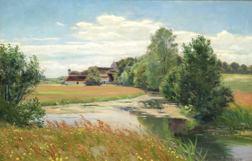 The parsonage of Dalum on the island of Funen., 1908, H. A. Brendekilde