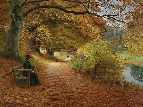 Wooded Path in Autumn, 1902, H. A. Brendekilde