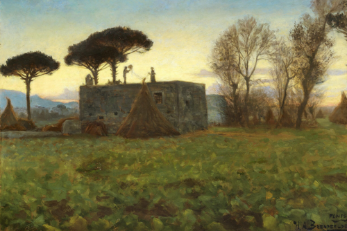 Evening in Pompei., 1889, H. A. Brendekilde
