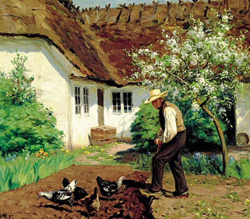 Digging the garden in springtime., 1897, H. A. Brendekilde