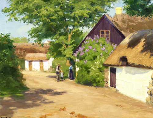 A summer's day in the village., 1908, H. A. Brendekilde