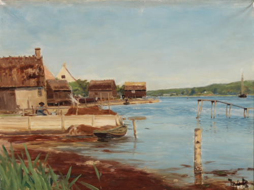View of Roskilde Fjord at Jyllinge., 1908, H. A. Brendekilde