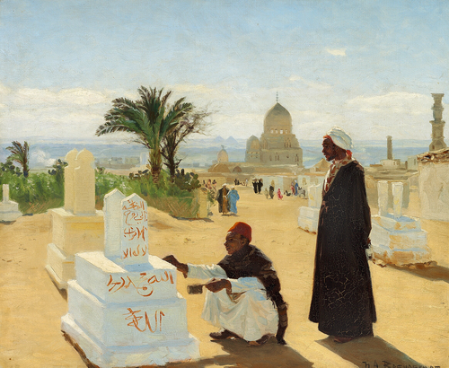 The graves of the apostles Jacob and Zacharias near Cairo., 1890, H. A. Brendekilde