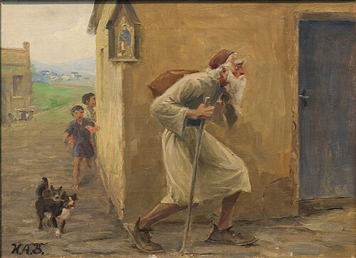 Den evigt omvandrende jøde / Den vandrende Jøde / Den Evige Jøde, 1850, H. A. Brendekilde