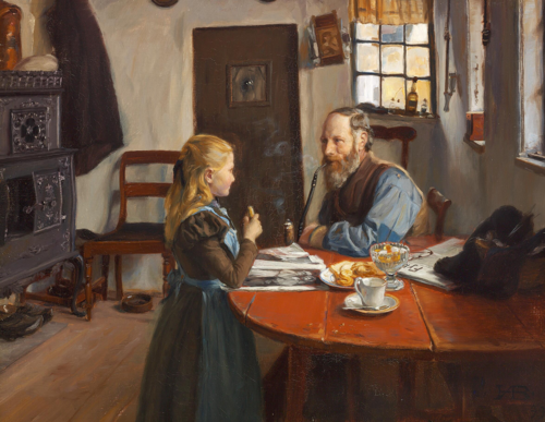 Visiting grandfather., 1899, H. A. Brendekilde