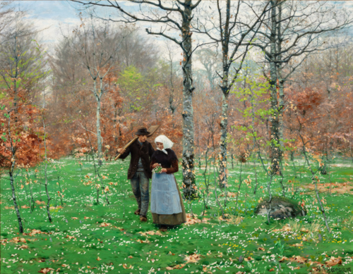 Springtime., 1888, H. A. Brendekilde