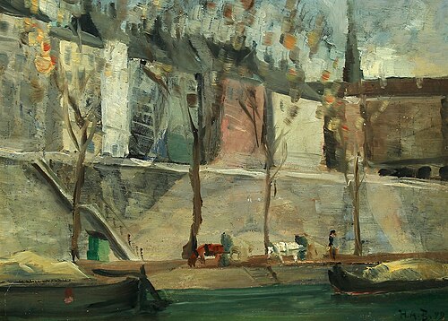 View from the Seine, 1892, H. A. Brendekilde