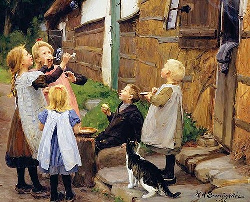 Soap-bubbles, 1906, H. A. Brendekilde