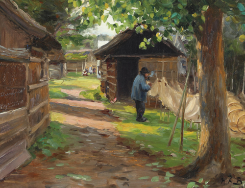 Cleaning the fish traps., 1911, H. A. Brendekilde