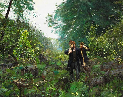 On forbidden roads, 1886, H. A. Brendekilde