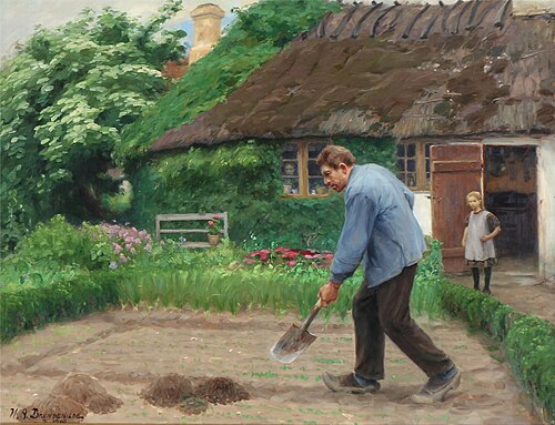 Afternoon work, 1918, H. A. Brendekilde