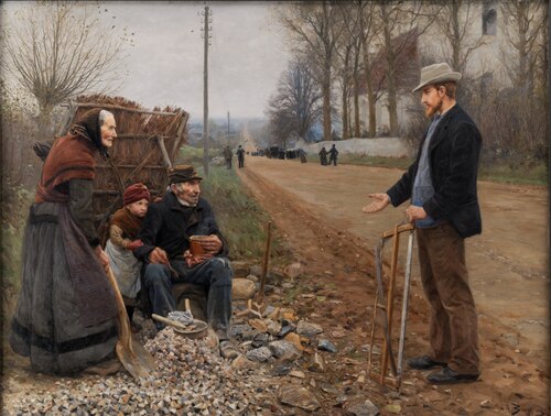 People by a Road, 1893, H. A. Brendekilde