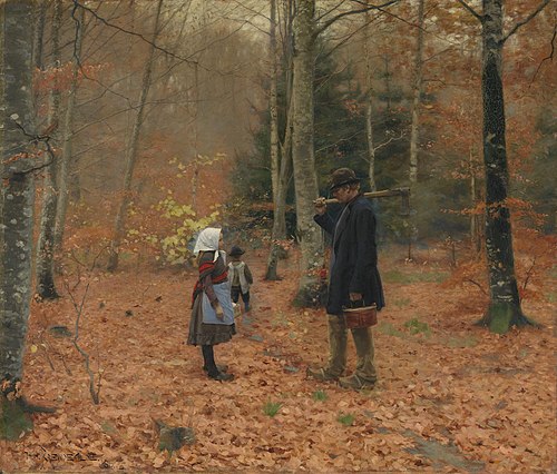 The Woodman and his Children, 1886, H. A. Brendekilde