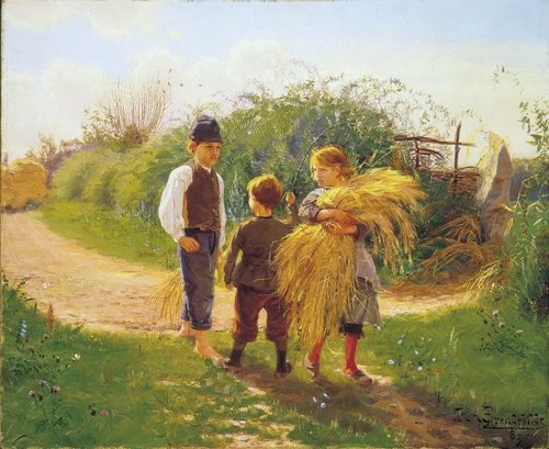 Akssamlere. Raagelund, 1883, H. A. Brendekilde