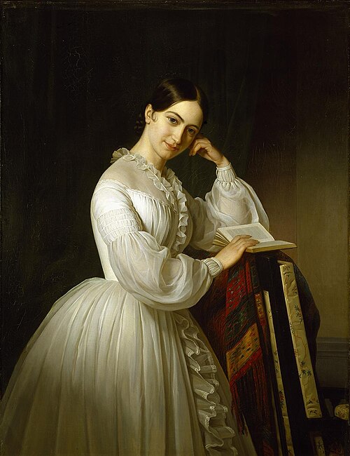 Portrait of the actress Johanne Luise Heiberg., 1841, Emil Bærentzen
