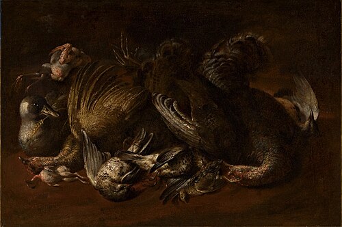 Still life with birds, 1637, Paolo Antonio Barbieri