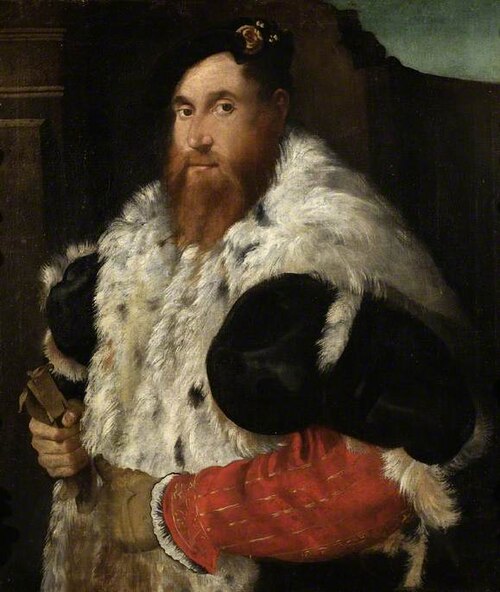 Man in a furred coat, 1540, Paolo Pino