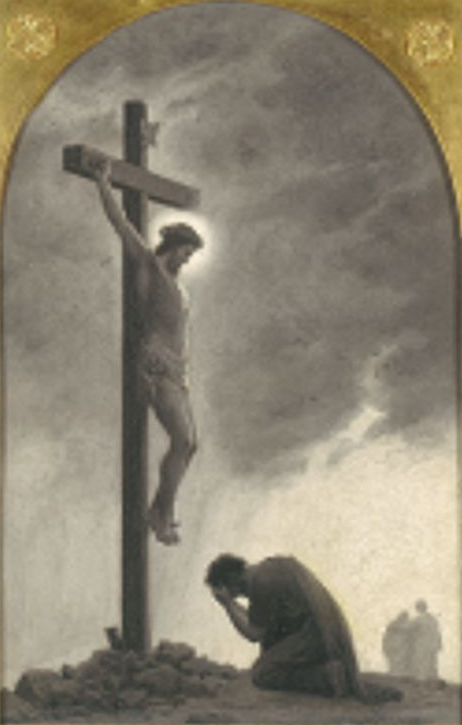 Jesus Christ on the cross., 1903, Anton Dorph