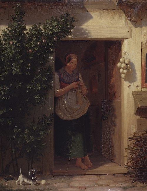 En bondepige, 1854, Anton Dorph