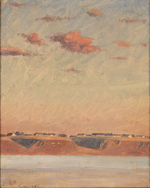 The Lim Fjord in Jutland. Study, 1851, Christen Dalsgaard
