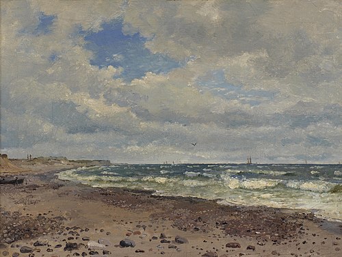 A Beach with Dunes. The West Coast of Jutland, 1843, Dankvart Dreyer