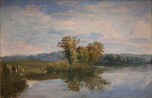 A View of Lake Vejl near Silkeborg, Jutland, 1843, Dankvart Dreyer