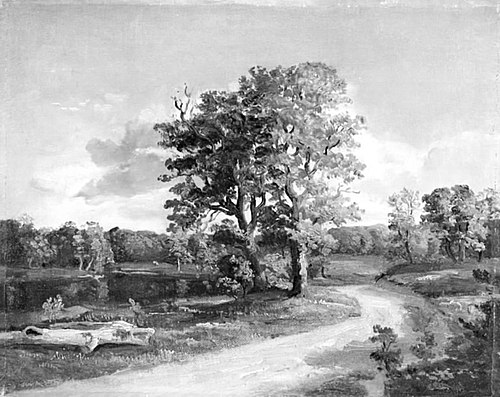 Landscape near Hammermøllen. Study, 1843, Dankvart Dreyer