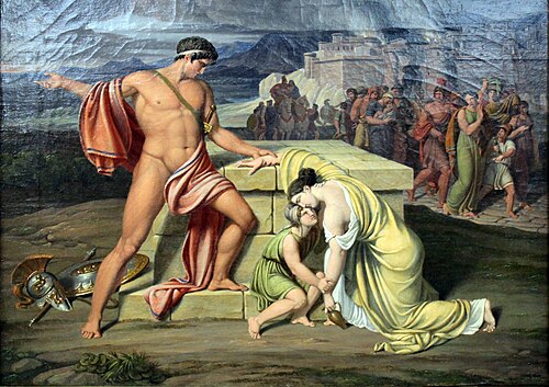 Andromache at Hektor's Grave, 1808, Johan Ludwig Gebhard Lund