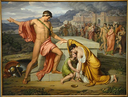 Pyrrhus and Andromache at Hector's Tomb, 1809, Johan Ludwig Gebhard Lund