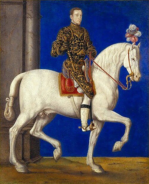 Equestrian portrait of Dauphin Henry II, 1543, François Clouet