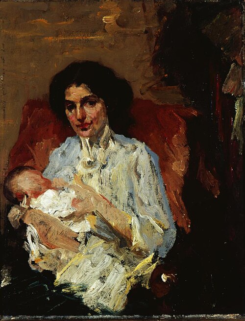 Klara Frankfort met Jack, 1917, Eduard Frankfort
