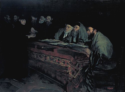 Overhandiging van de Joodse echtscheidingsbrief, 1916, Eduard Frankfort