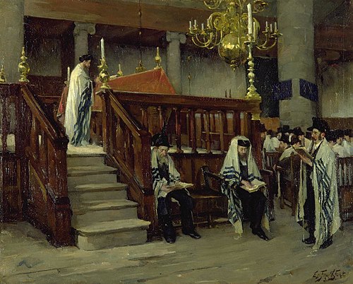 Interieur van de Portugese Synagoge te Amsterdam, 1900, Eduard Frankfort