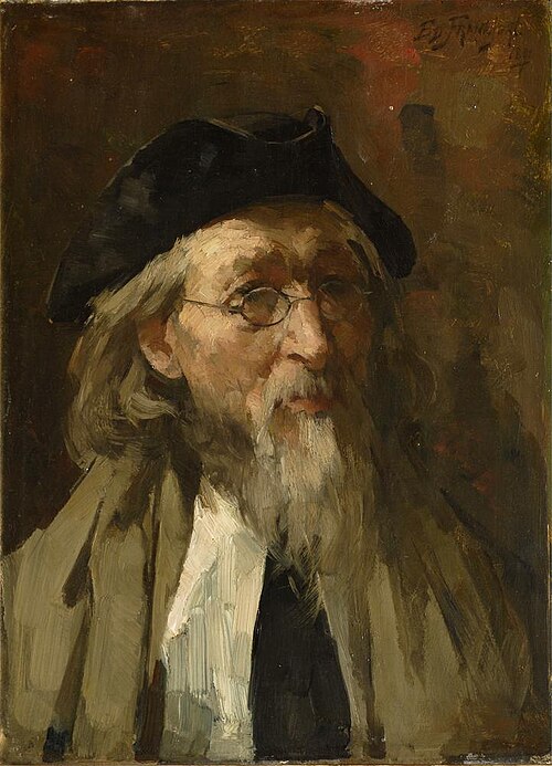 portret oude man, 1891, Eduard Frankfort