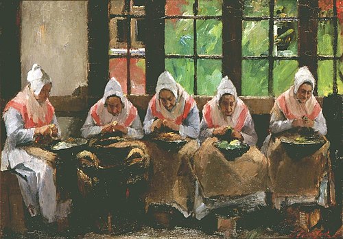 Bewoonsters van het Oudeliedengesticht, 1902, Eduard Frankfort