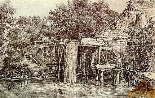 Watermill, 1650, Meindert Hobbema