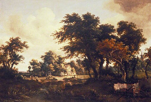 Wooded Landscape with the Ruins of a House, 1663, Meindert Hobbema