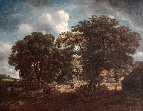 Woodland Scene with Winding Road, , Meindert Hobbema