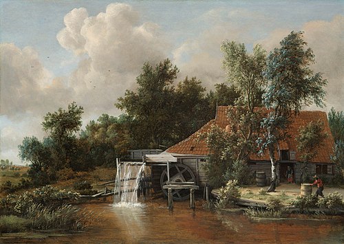A Watermill, 1664, Meindert Hobbema