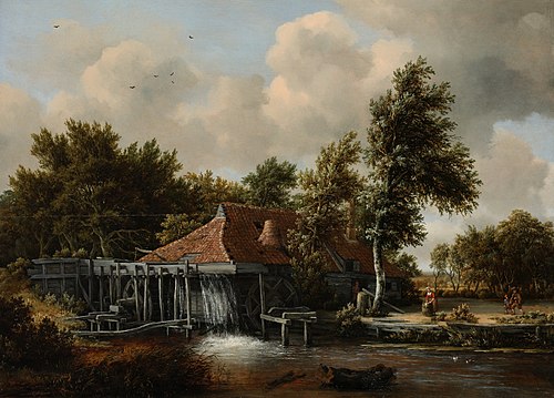 Un moulin à eau, 1664, Meindert Hobbema