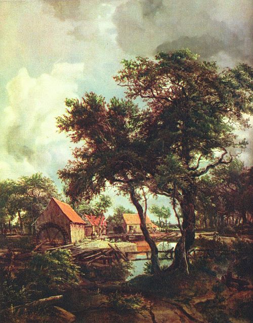 Le Moulin a eau, 1692, Meindert Hobbema