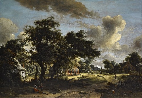 Village among Trees, , Meindert Hobbema