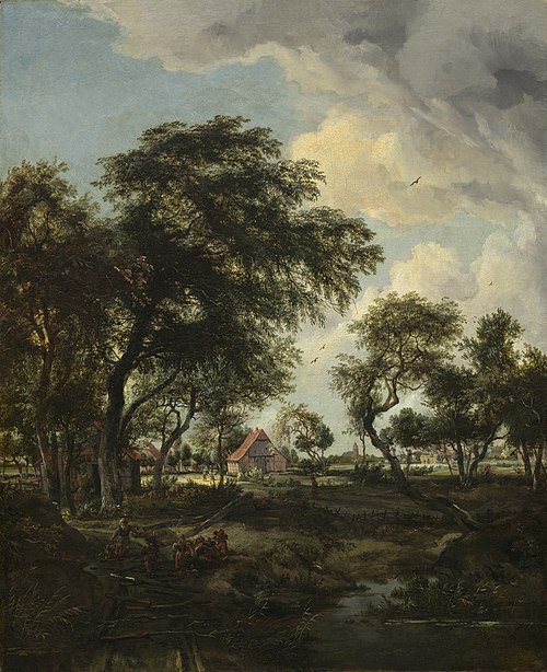 A Farm in the Sunlight, 1668, Meindert Hobbema