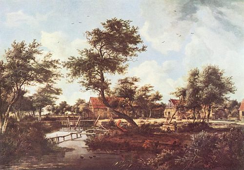 The Watermills at Singraven near Denekamp, 1668, Meindert Hobbema