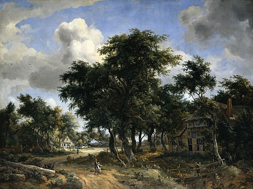 Village Street under Trees, 1663, Meindert Hobbema