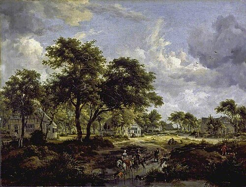 Wooded landscape, 1667, Meindert Hobbema